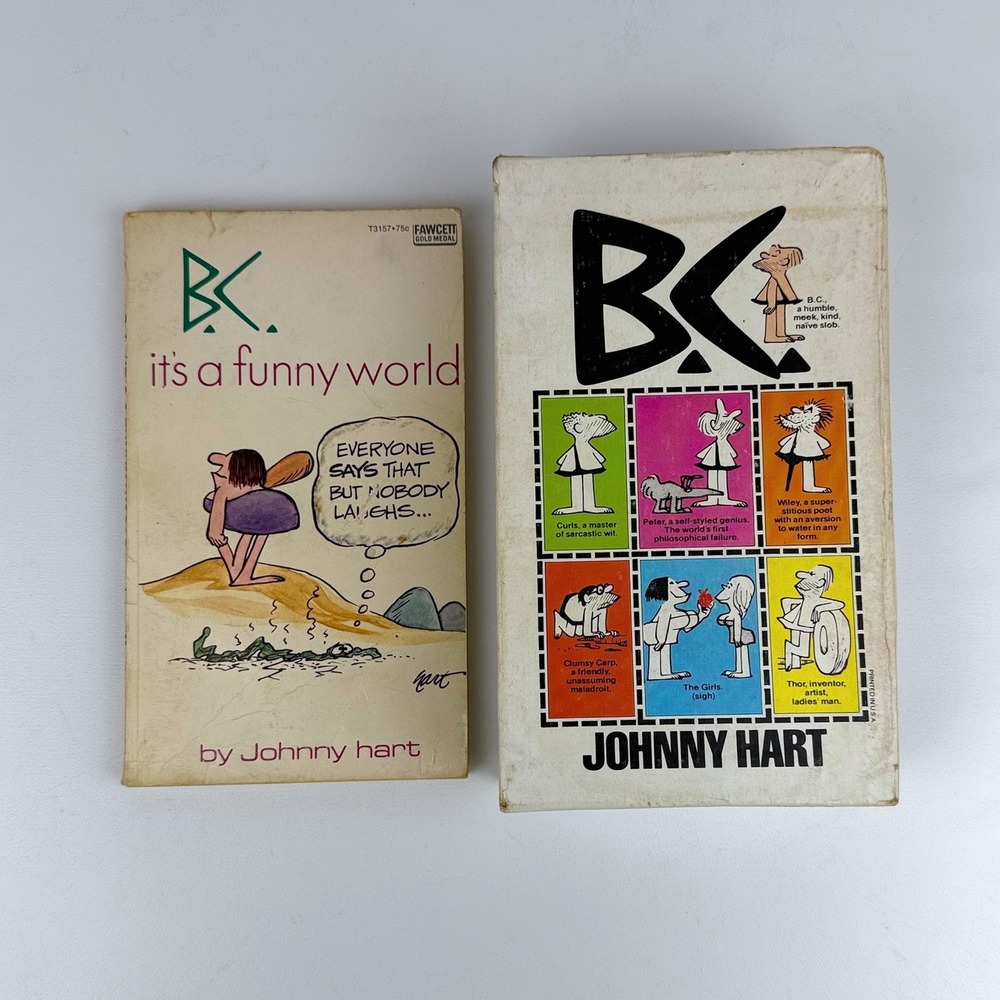 B.C.‎ Johnny Hart Comic Strip Book Lot of 6 Fawcett Gold Medal Paperbacks